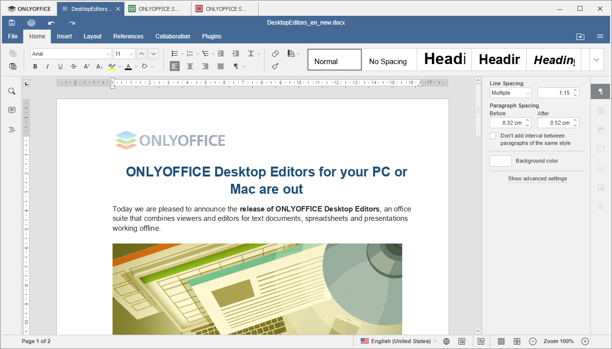 ONLYOFFICE Desktop Editors