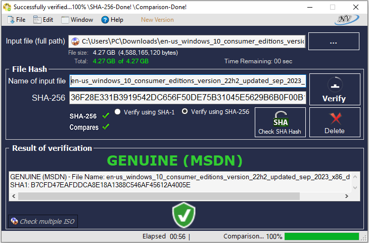 Windows and Office Genuine ISO Verifier