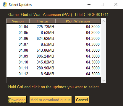 PS3 Game Update Downloader