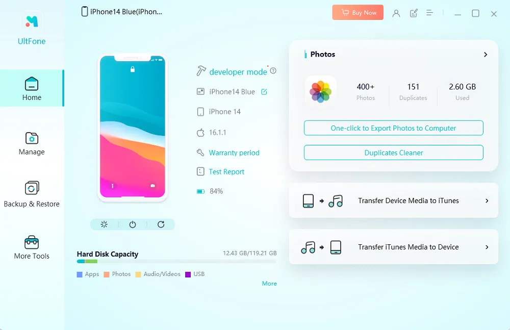 UltFone iOS Data Manager