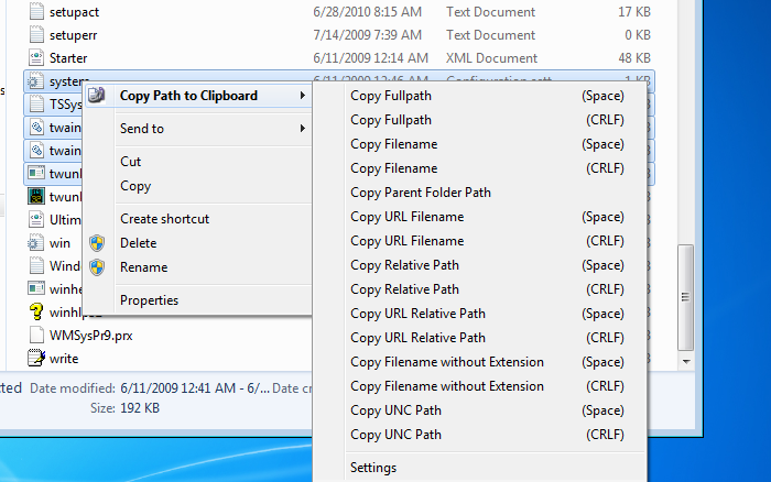 Copy Path to Clipboard