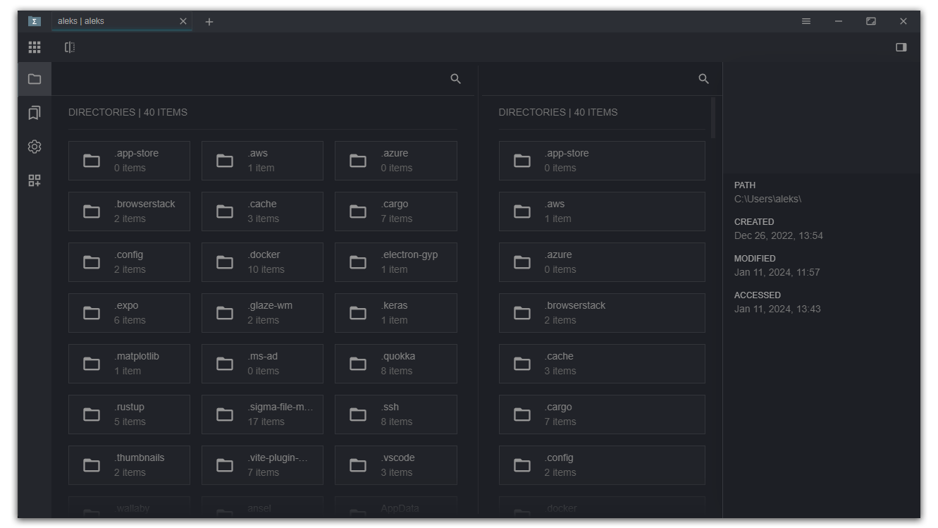 Sigma file manager